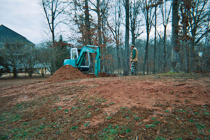 Excavating a soil test